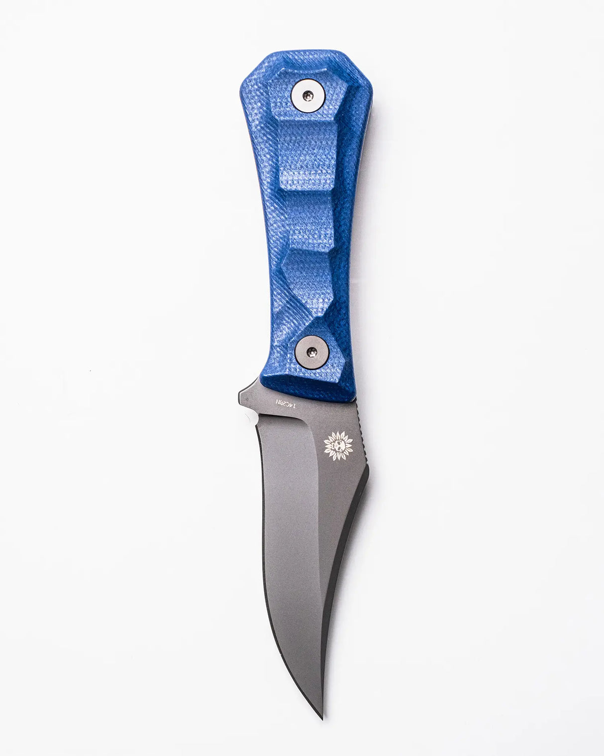Pocket Bowie Deadhead Fixed | Blue Micarta + Grey PVD 14C28N