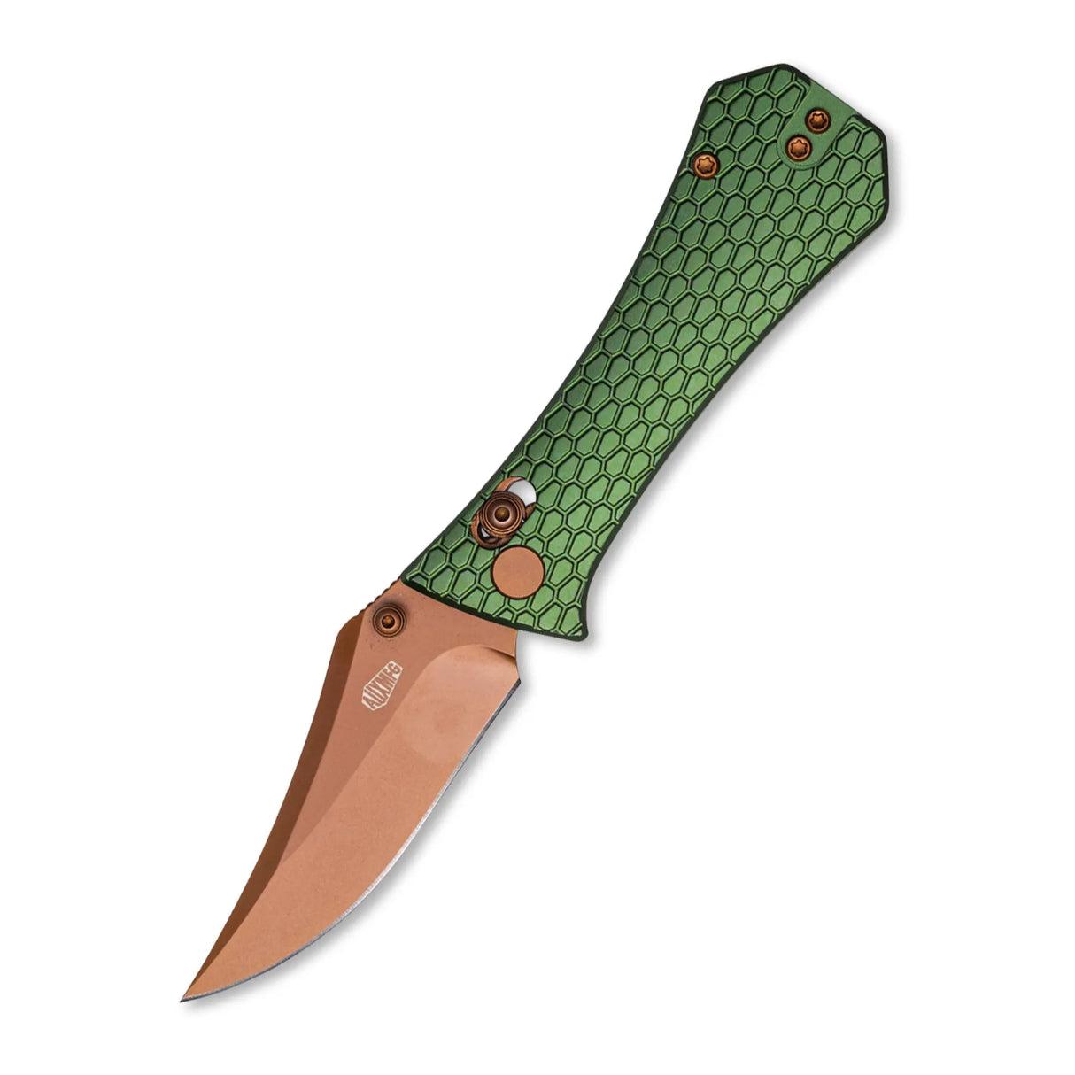 Pocket Bowie Deadhead Crossbar | Green Aluminium + Rose PVD 14C28N