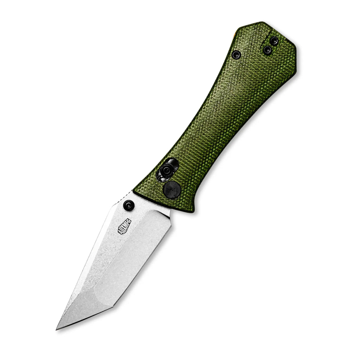 Coffin Tanto Deadhead Crossbar | Green Micarta + 14C28N