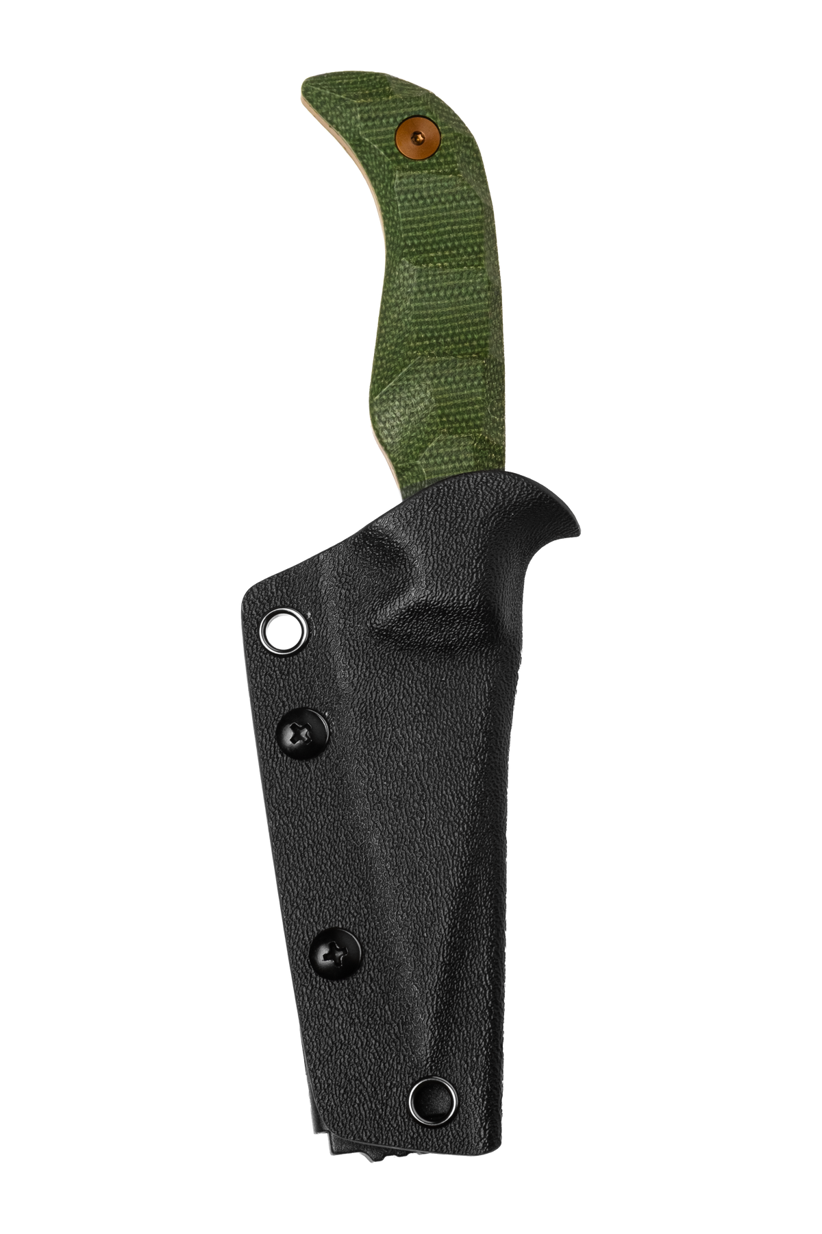Karl Jr Deadhead Fixed | Green Micarta + Rose Gold PVD 14C28N