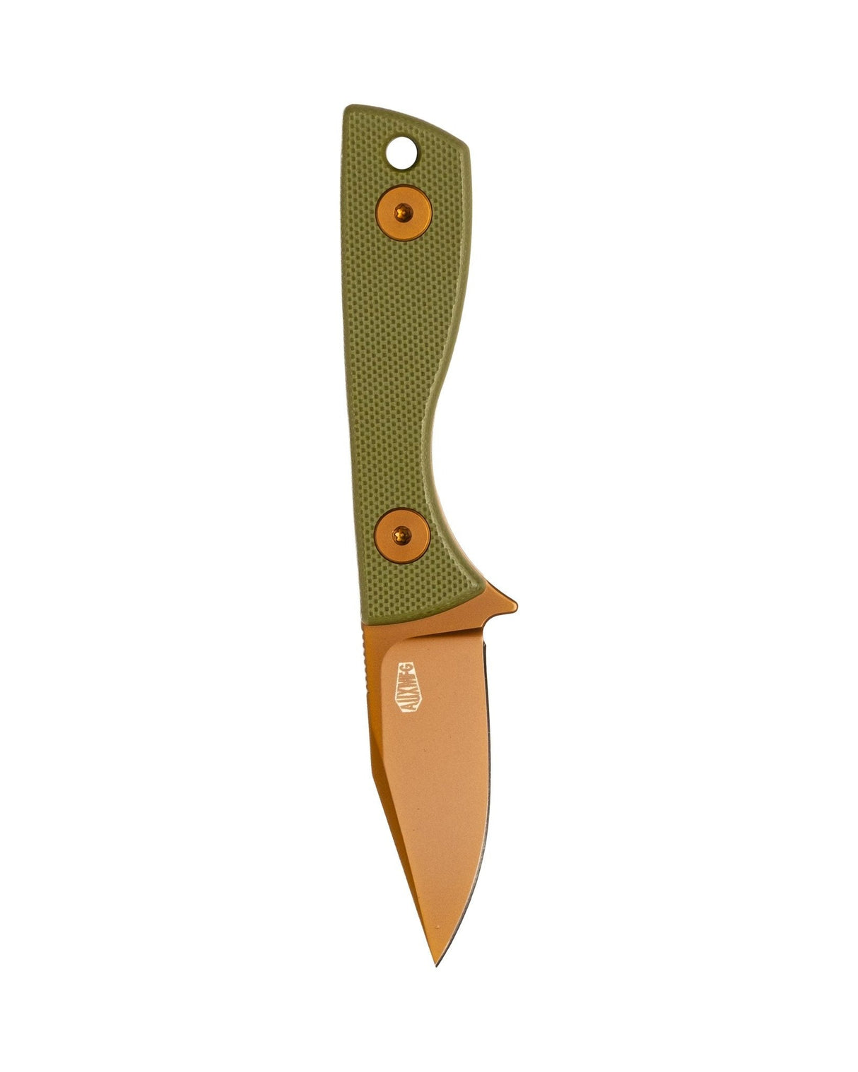 Runt Deadhead Fixed | Green G10 + Rose Gold PVD 14C28N