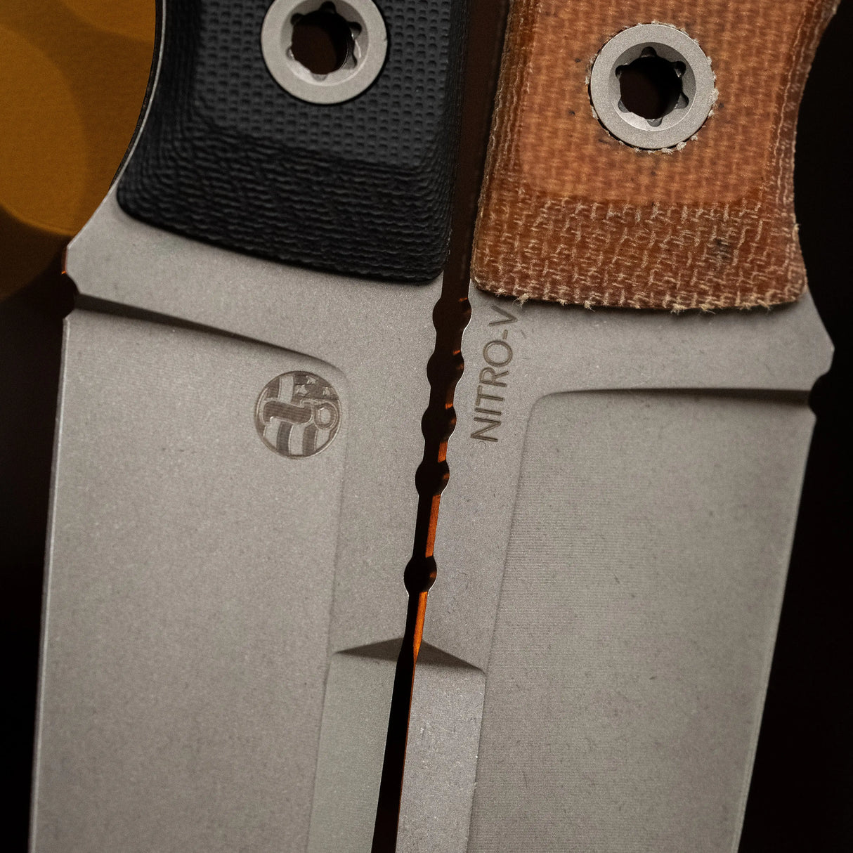 USA Signal Fixed Blade | Nitro-V + Natural Micarta