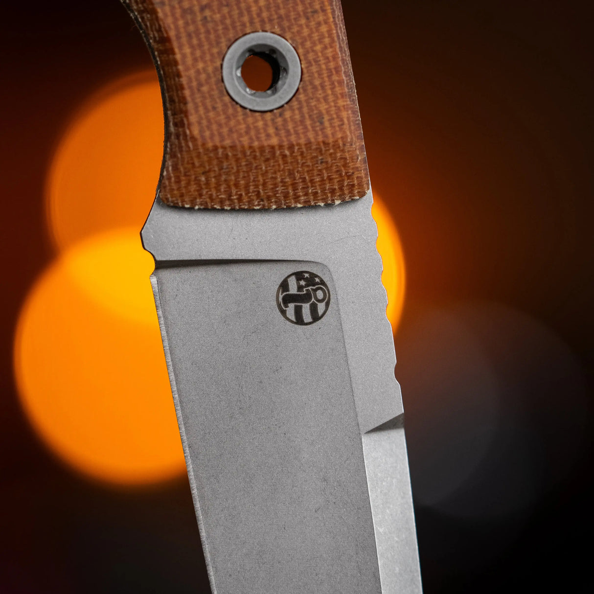 USA Signal Fixed Blade | Nitro-V + Natural Micarta