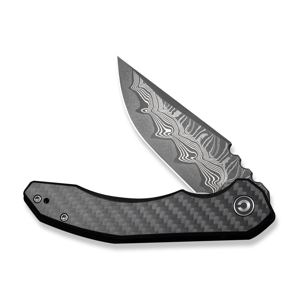 Bluetick | Carbon Fiber Damascus