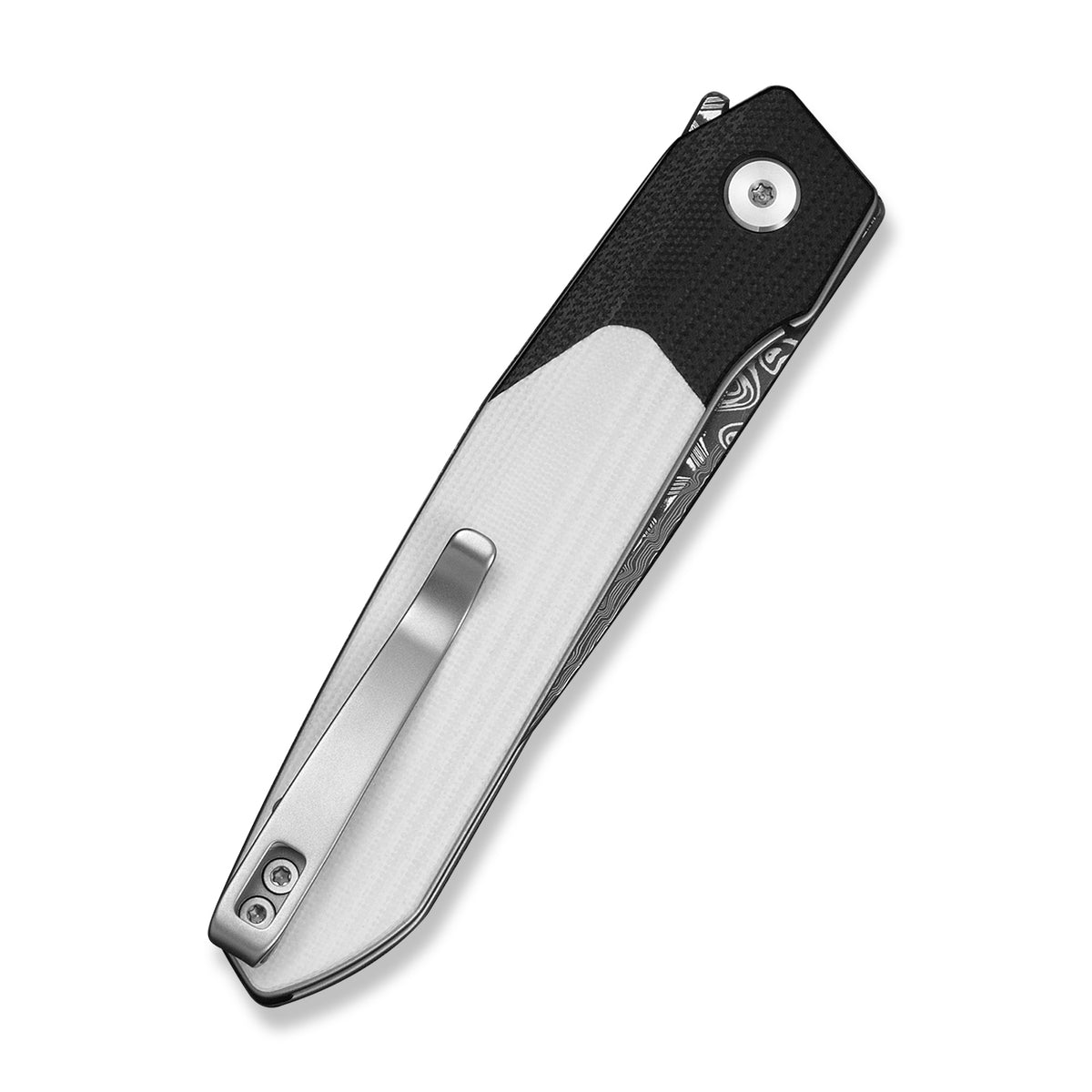 BRR15 Light | Black & White G10 + Damascus