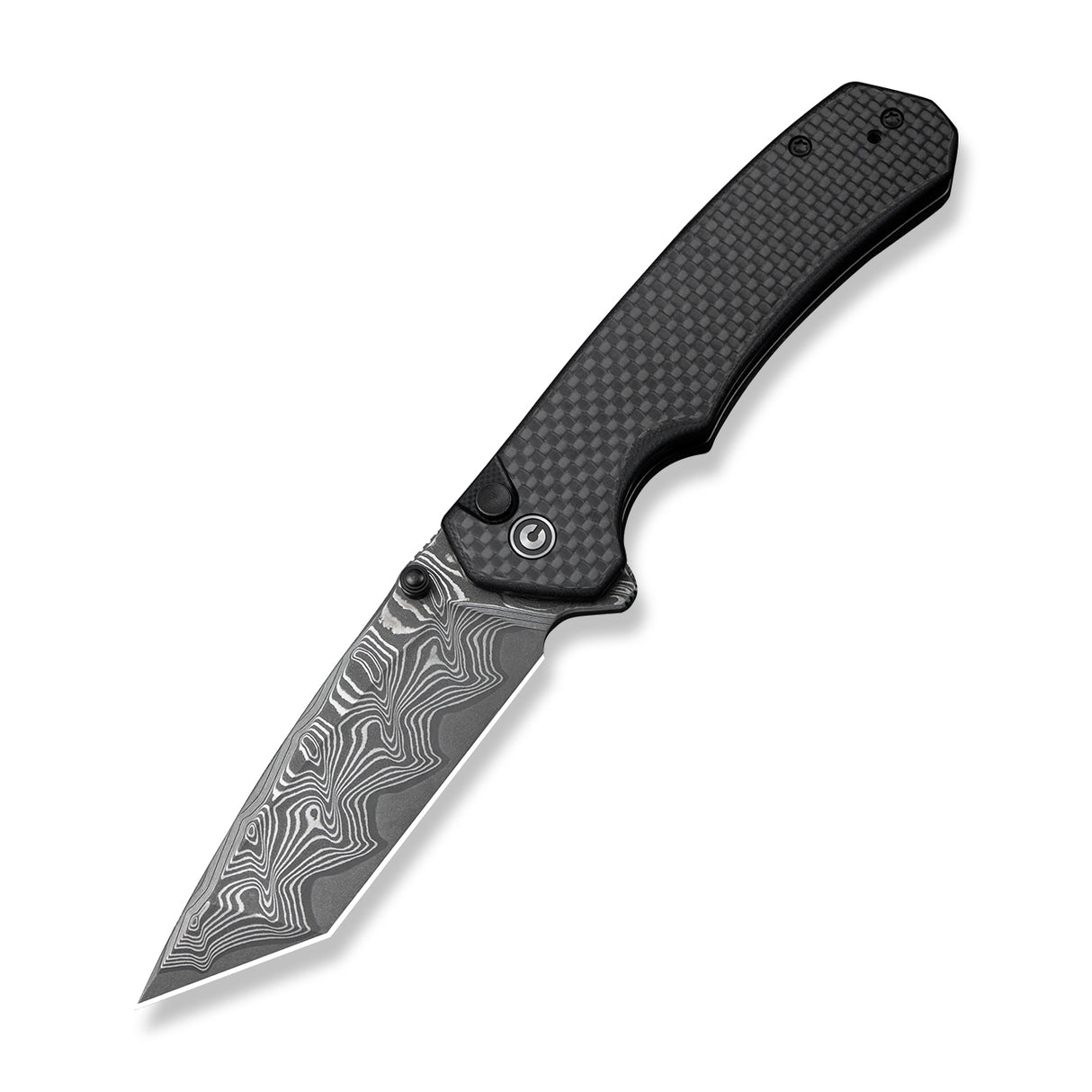 Button Lock Brazen | Twill Carbon Fibre + Tanto Dama Blade