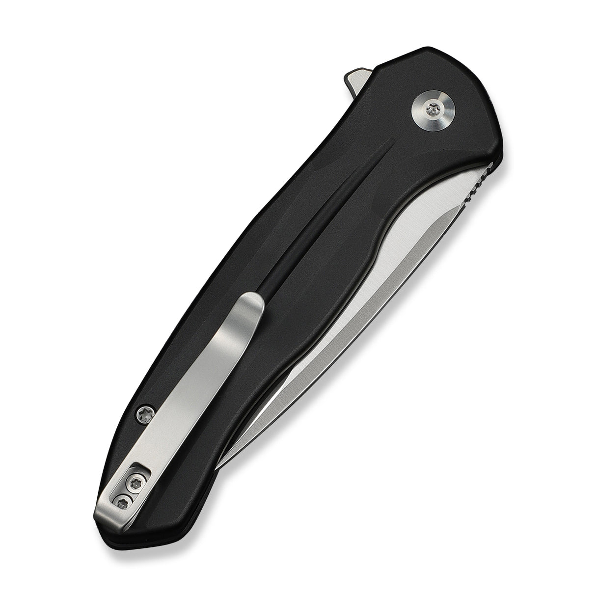 Kitefin Button Lock | Black Aluminium + Satin 14C28N