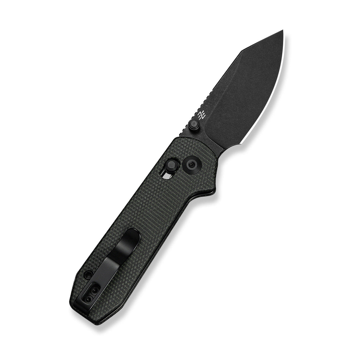Lil Yonder | Dark Green Canvas Micarta + Blackwash 14C28N