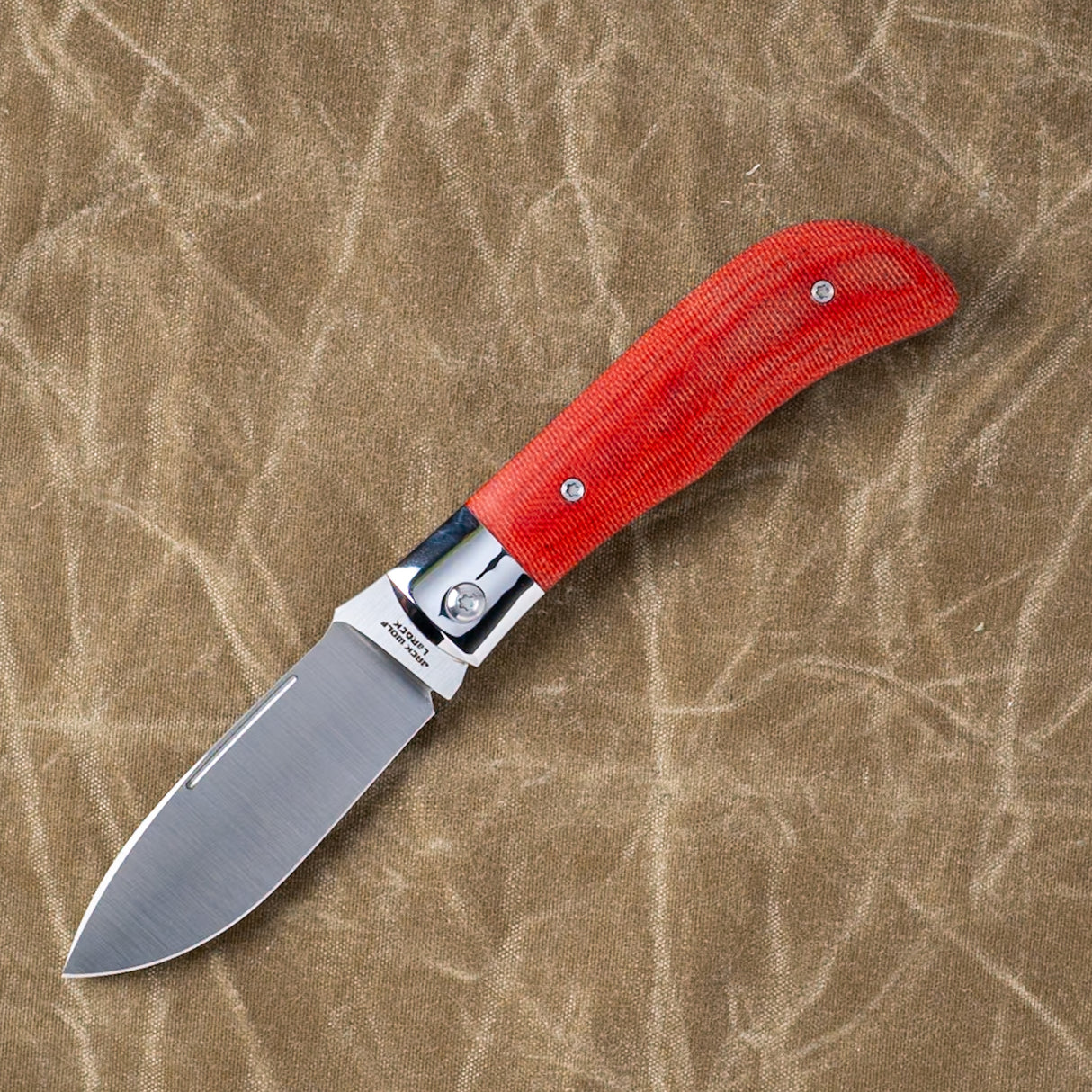 Timber Jack | Fire Canvas Micarta - Steel Series
