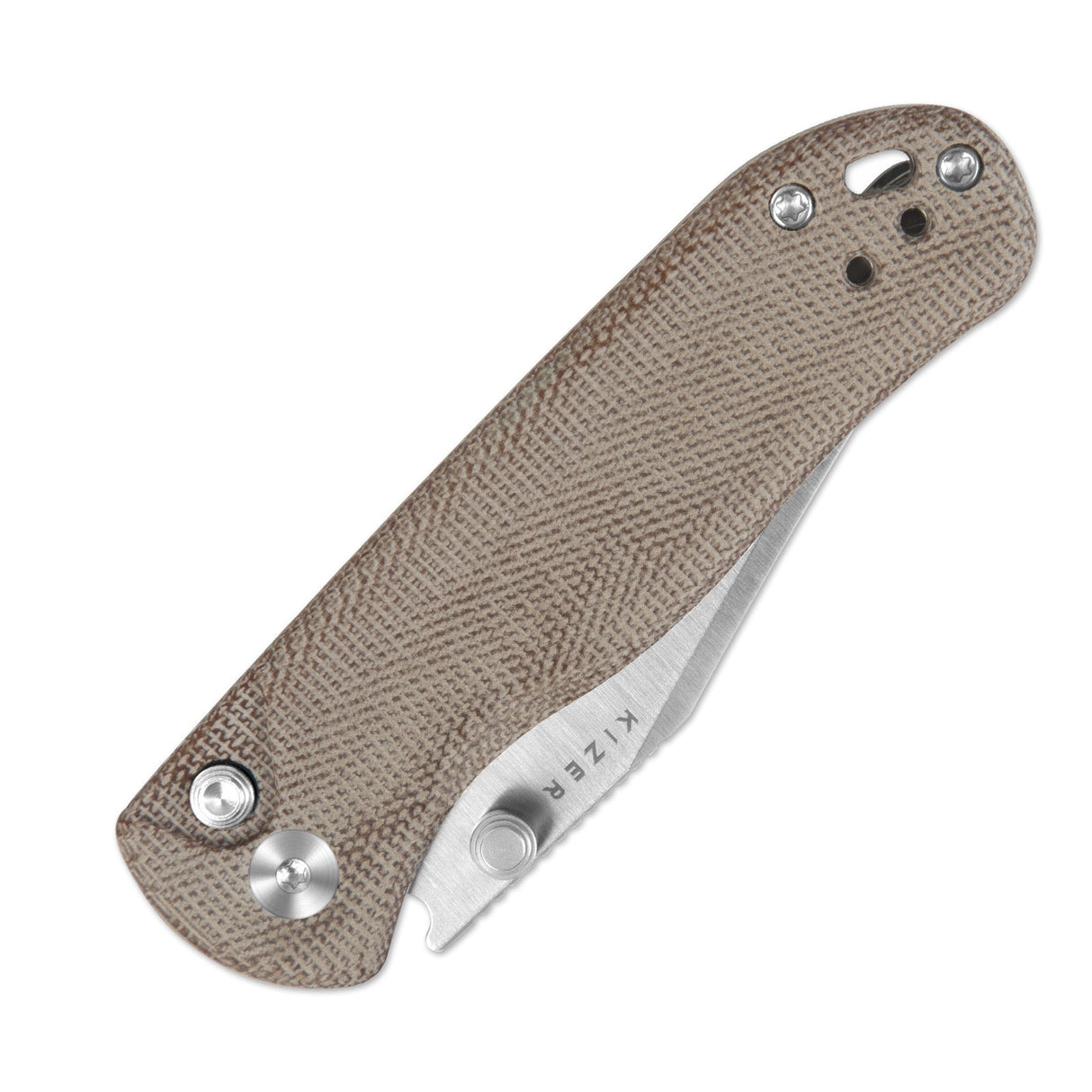 Drop Bear 2 | Compression Lock - Clip Point + Natural Micarta