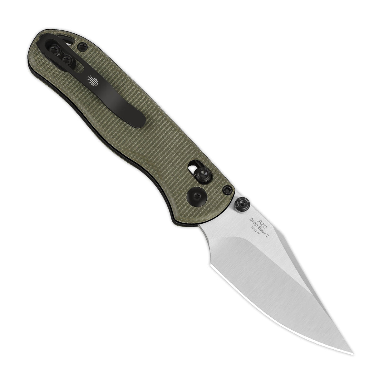Drop Bear 2 | Clutch Lock - Clip Point + Green Micarta
