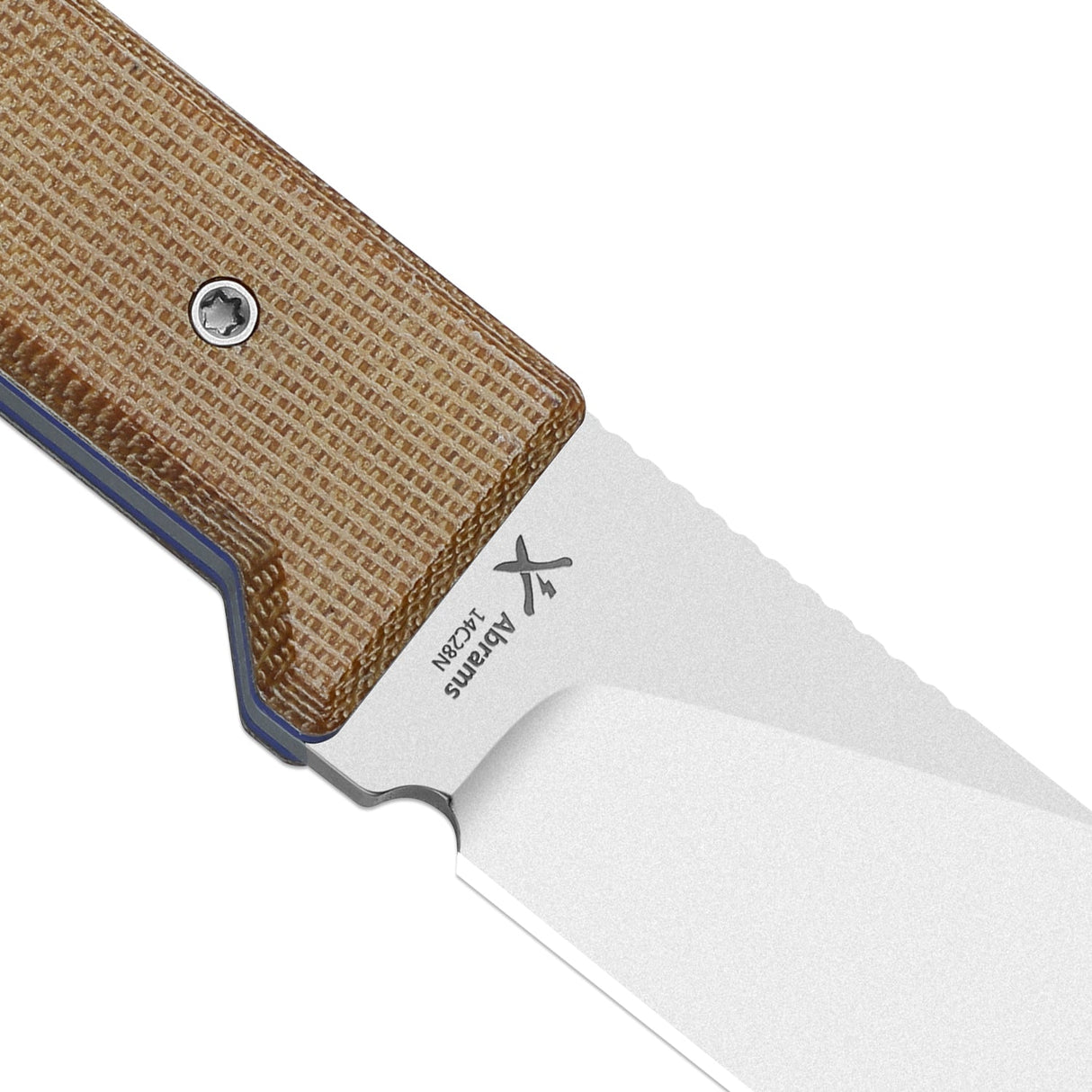 Abrams | Brown Norplex UltreX™ Micarta & G10 + Stonewash 14C28N