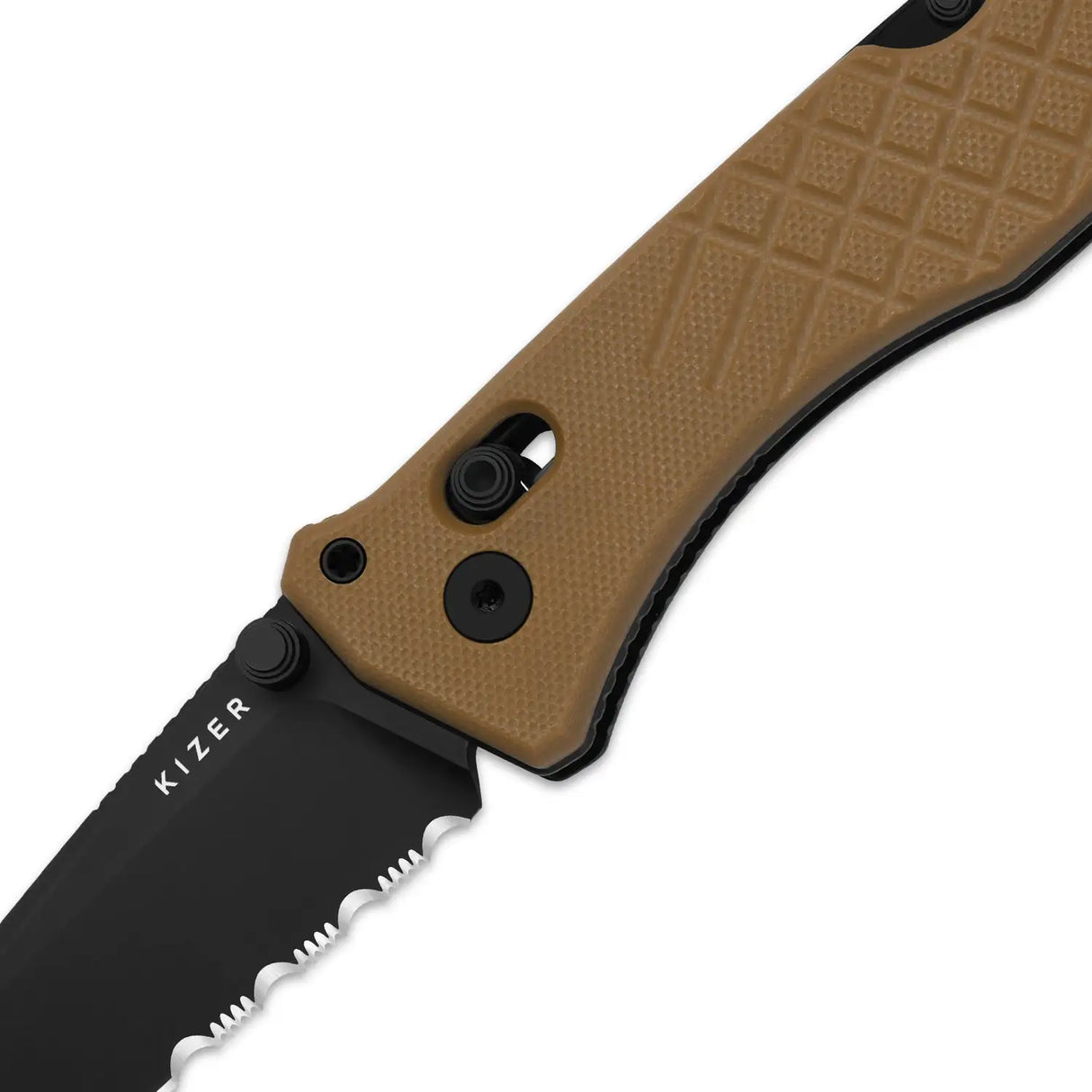 Aegis T | Brown G10 + Black Serrated AEB-L