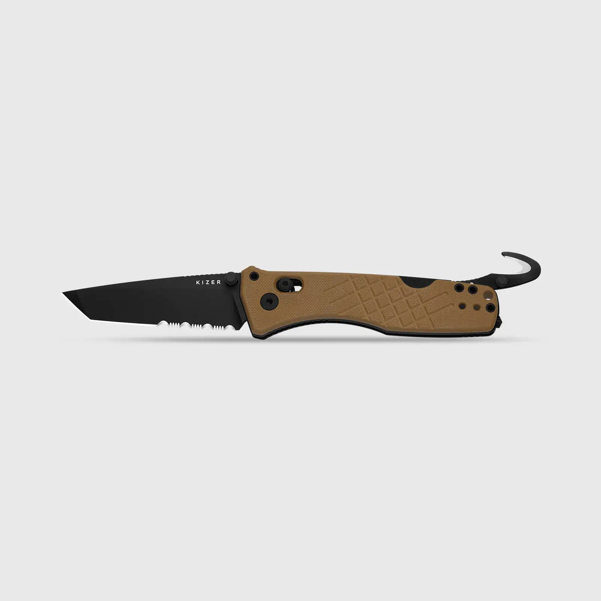 Aegis T | Brown G10 + Black Serrated AEB-L