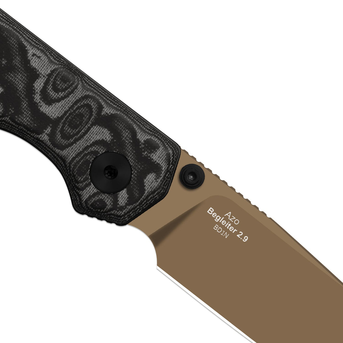 Begleiter 2.9 | Black Vortex Micarta + Sunset PVD BD1N