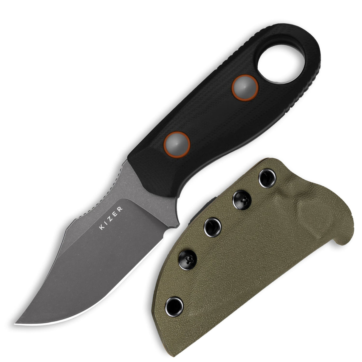 Beaver 2 | Black G10 + Clip Point D2