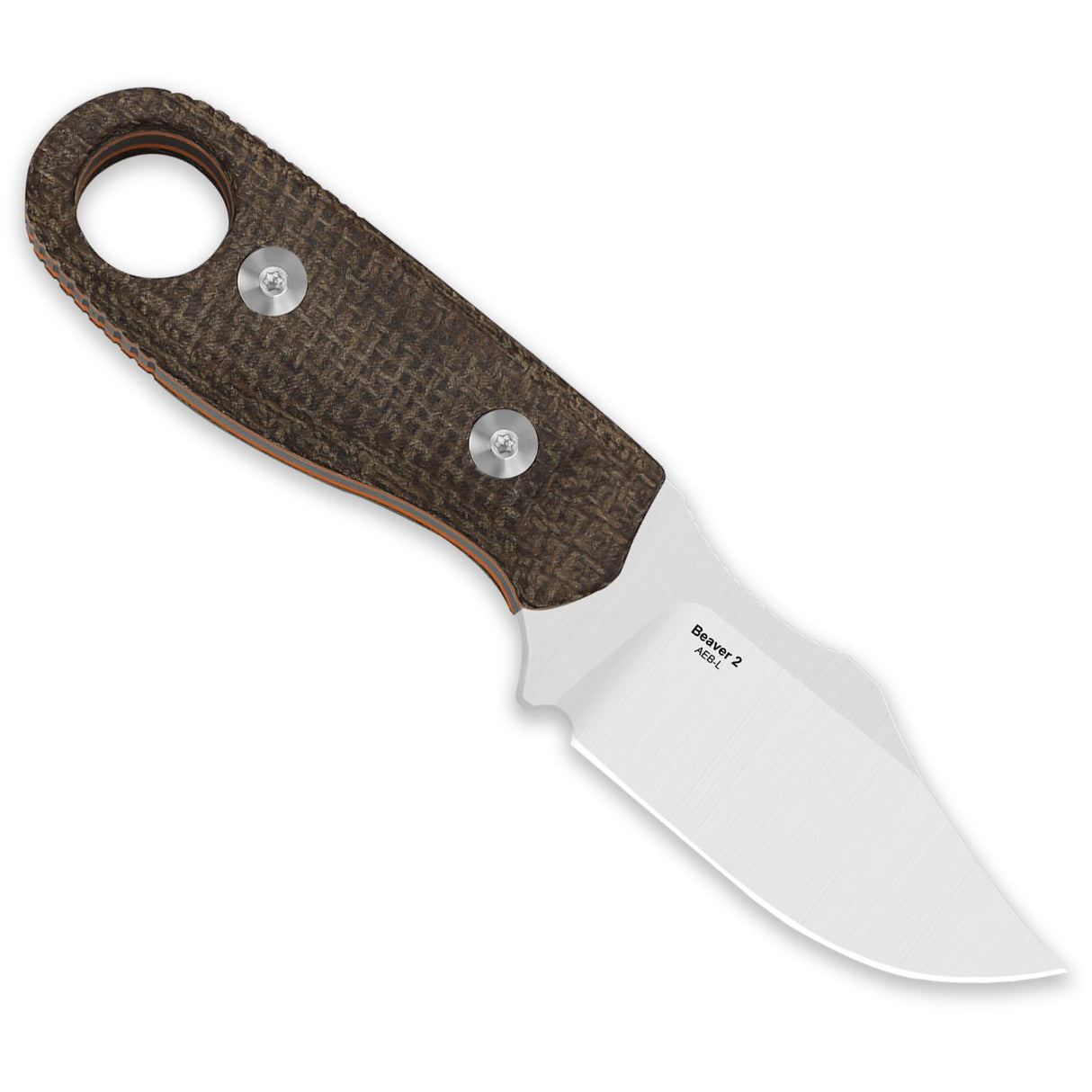 Beaver 2 | Brown Micarta + Clip Point AEB-L