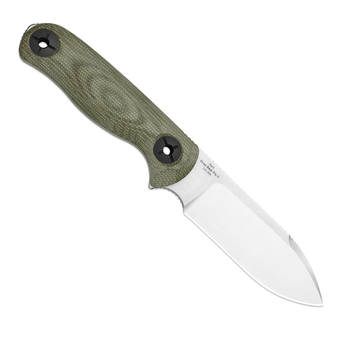 Drop Bear Fix 3 | Green Micarta + Drop Point 14C28N