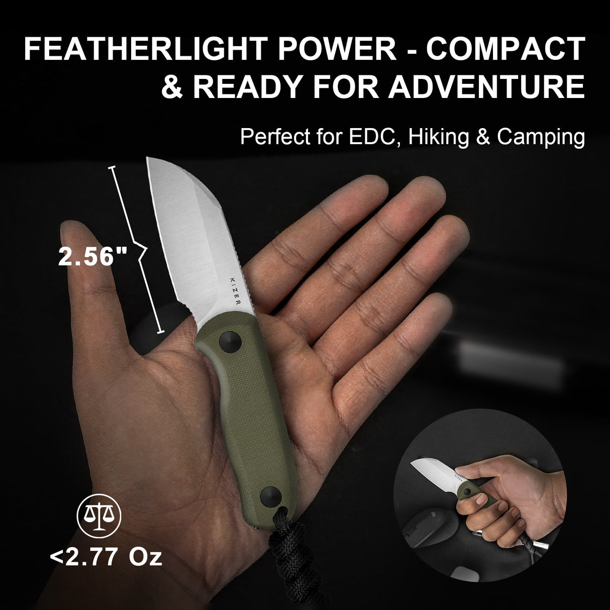 Drop Bear Fixed Blade |  Sheepsfoot AEB-L + Olive G10