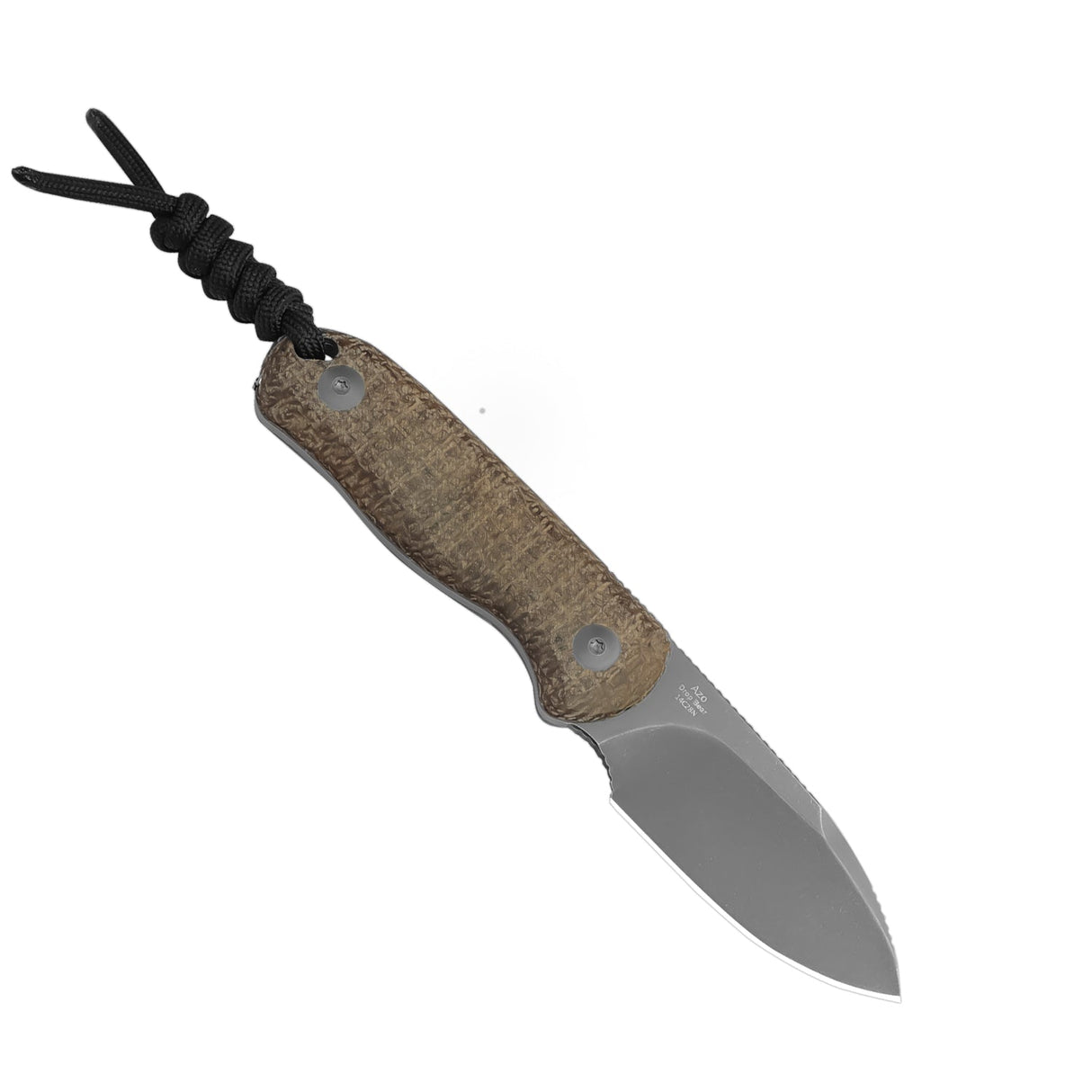 Drop Bear Fixed Blade | Drop Point 14C28N + Burlap Micarta
