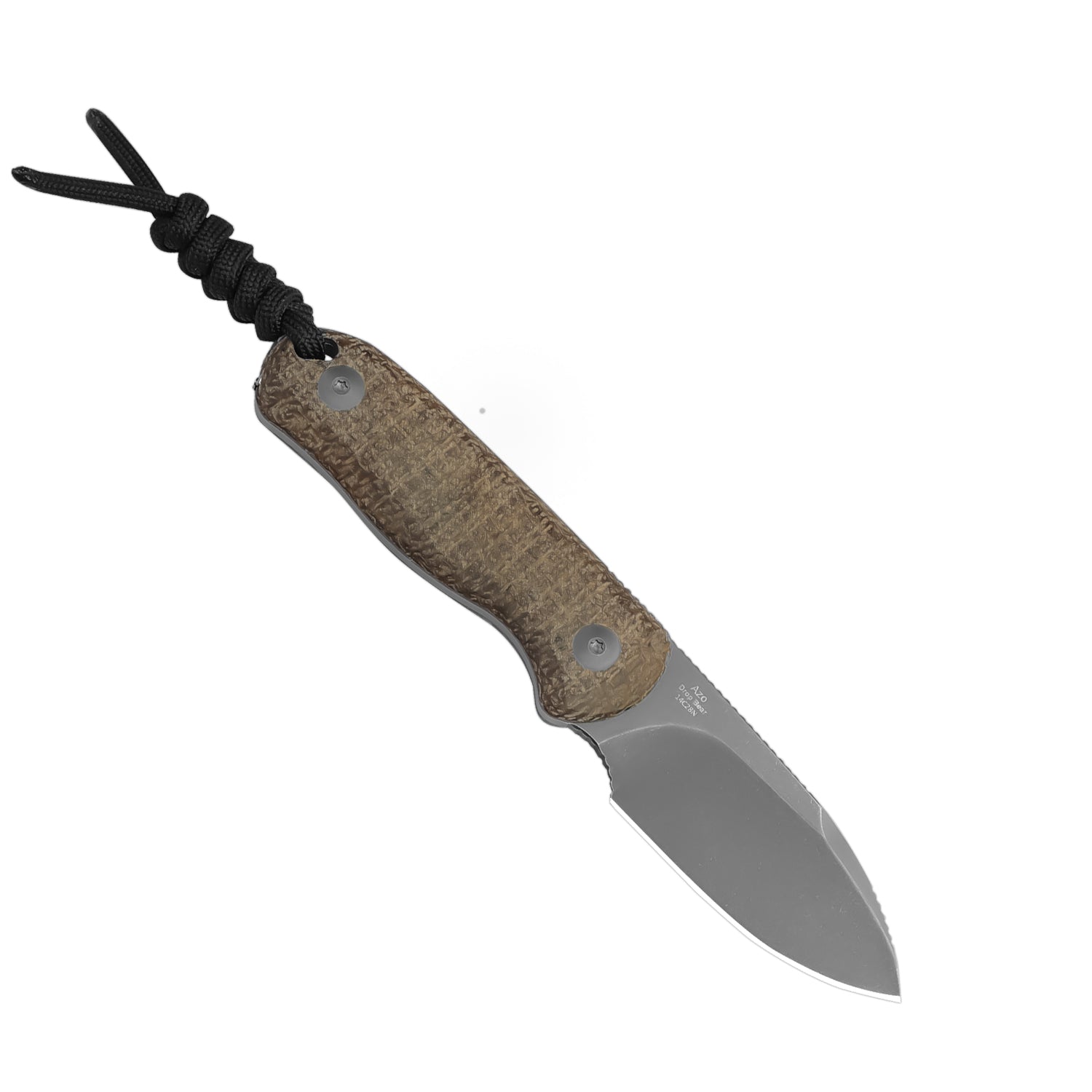 Drop Bear Fixed Blade | Drop Point 14C28N + Burlap Micarta