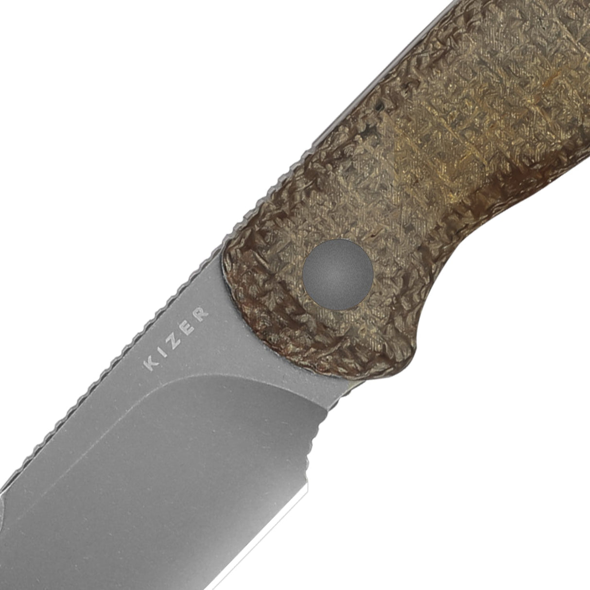 Drop Bear Fixed Blade | Drop Point 14C28N + Burlap Micarta