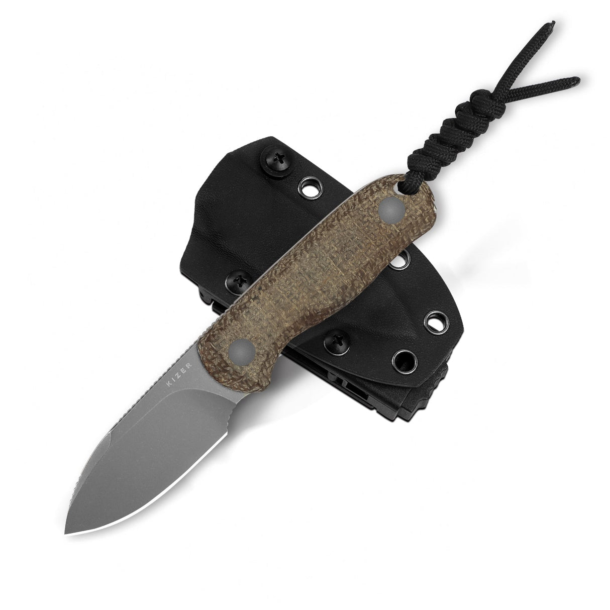 Drop Bear Fixed Blade | Drop Point 14C28N + Burlap Micarta