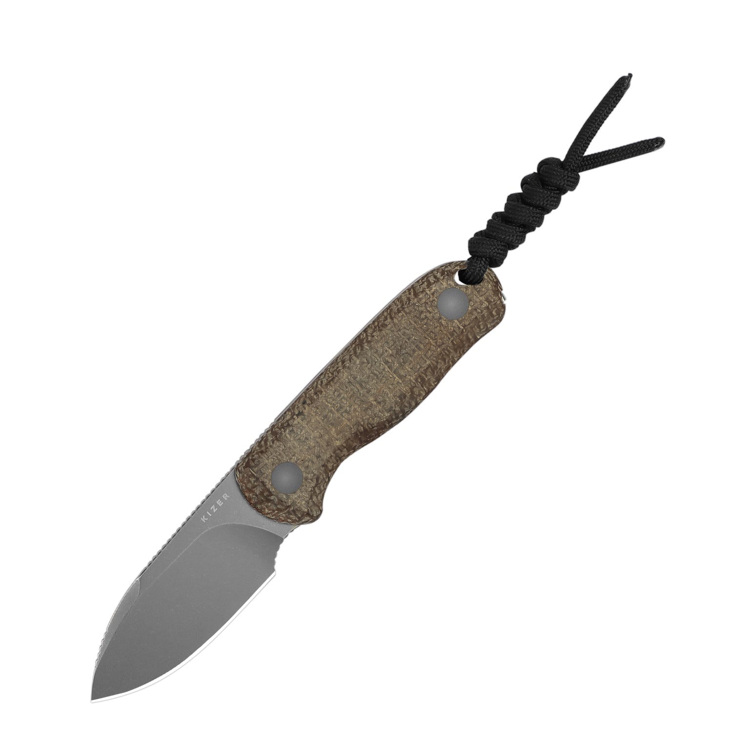 Drop Bear Fixed Blade | Drop Point 14C28N + Burlap Micarta