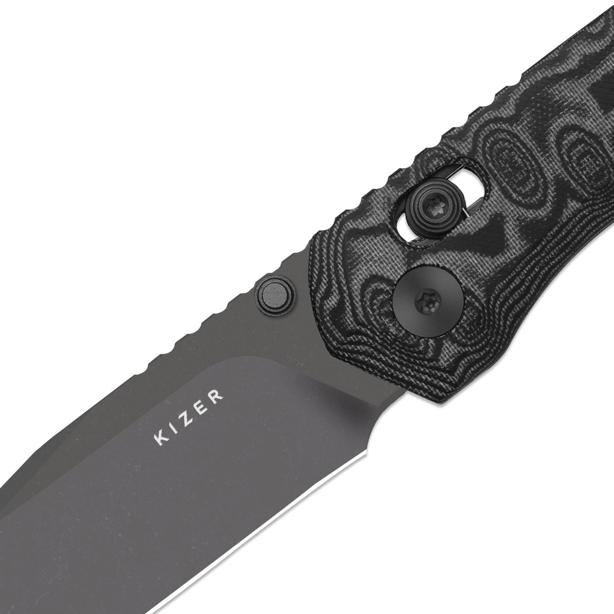 Findo | Black Vortex Micarta + Stonewash Gray PVD AEB-L