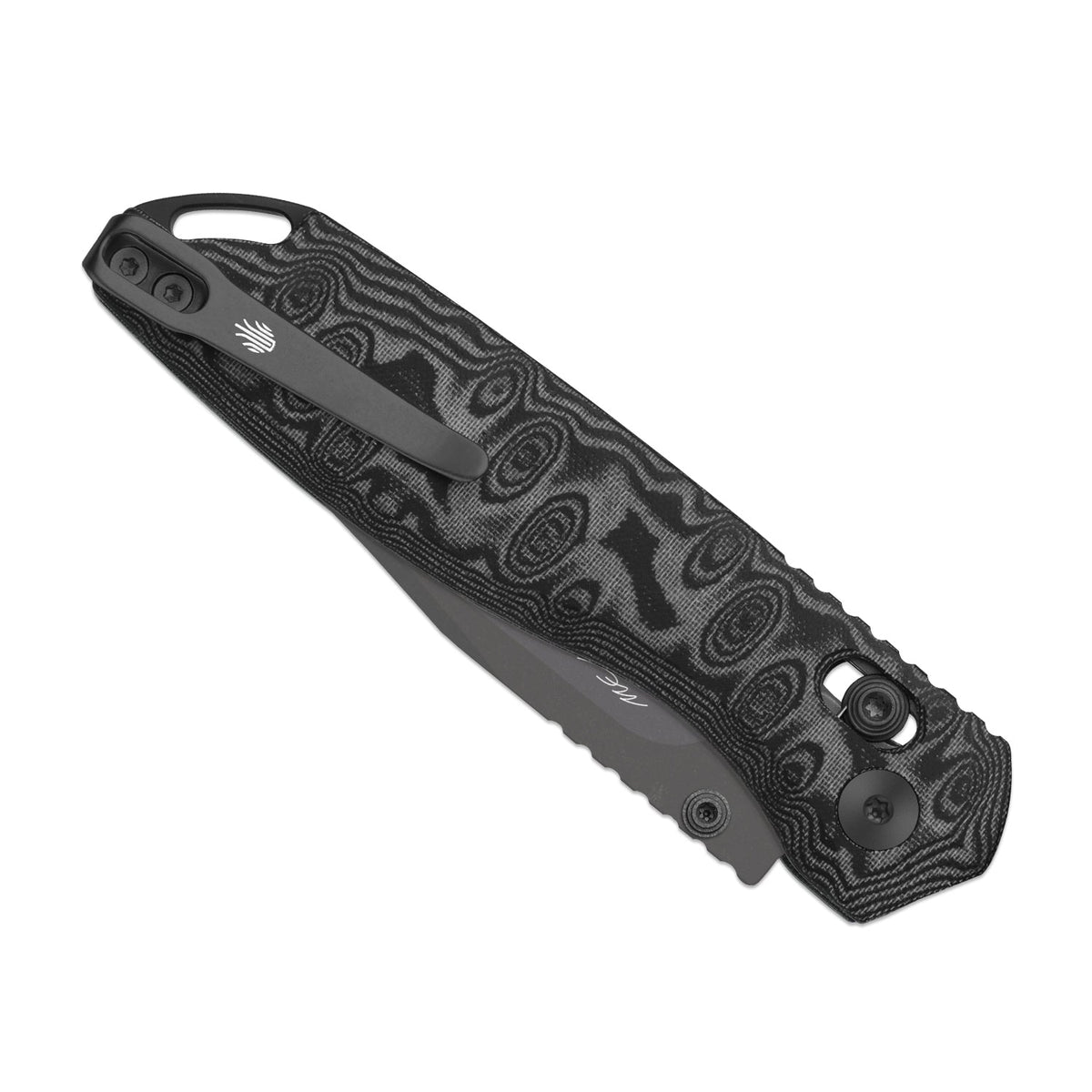 Findo | Black Vortex Micarta + Stonewash Gray PVD AEB-L