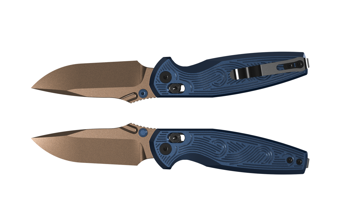 Khamsin | Blue Milled Aluminum + Sunset Metal PVD Nitro-V
