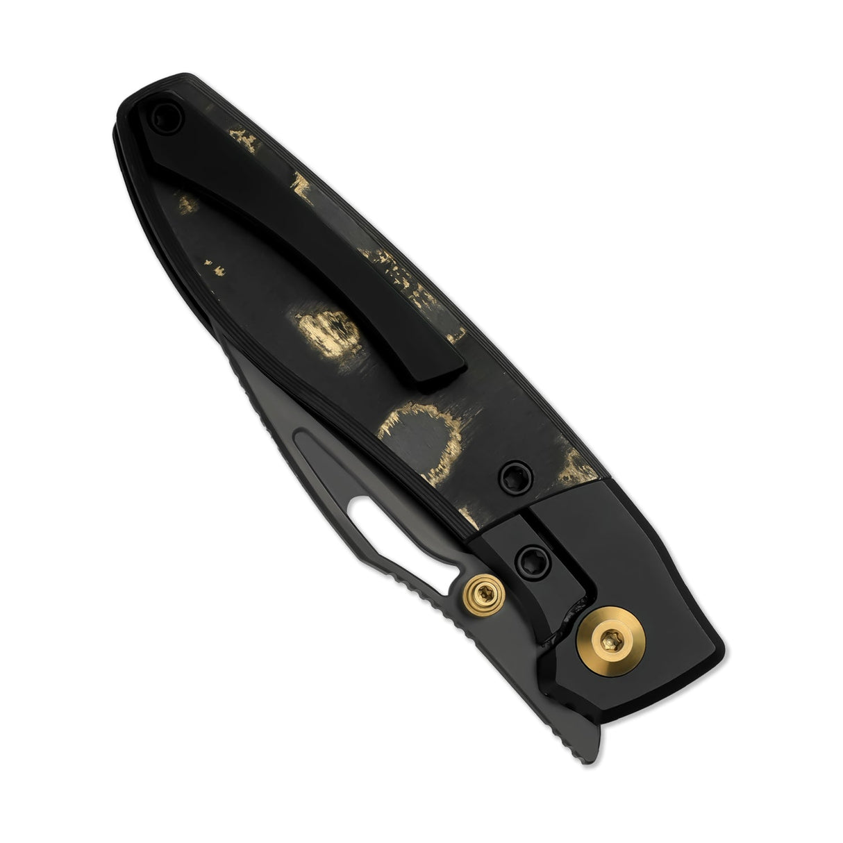 Shrike | Ti & FatCarbon Gold Camo + S45VN