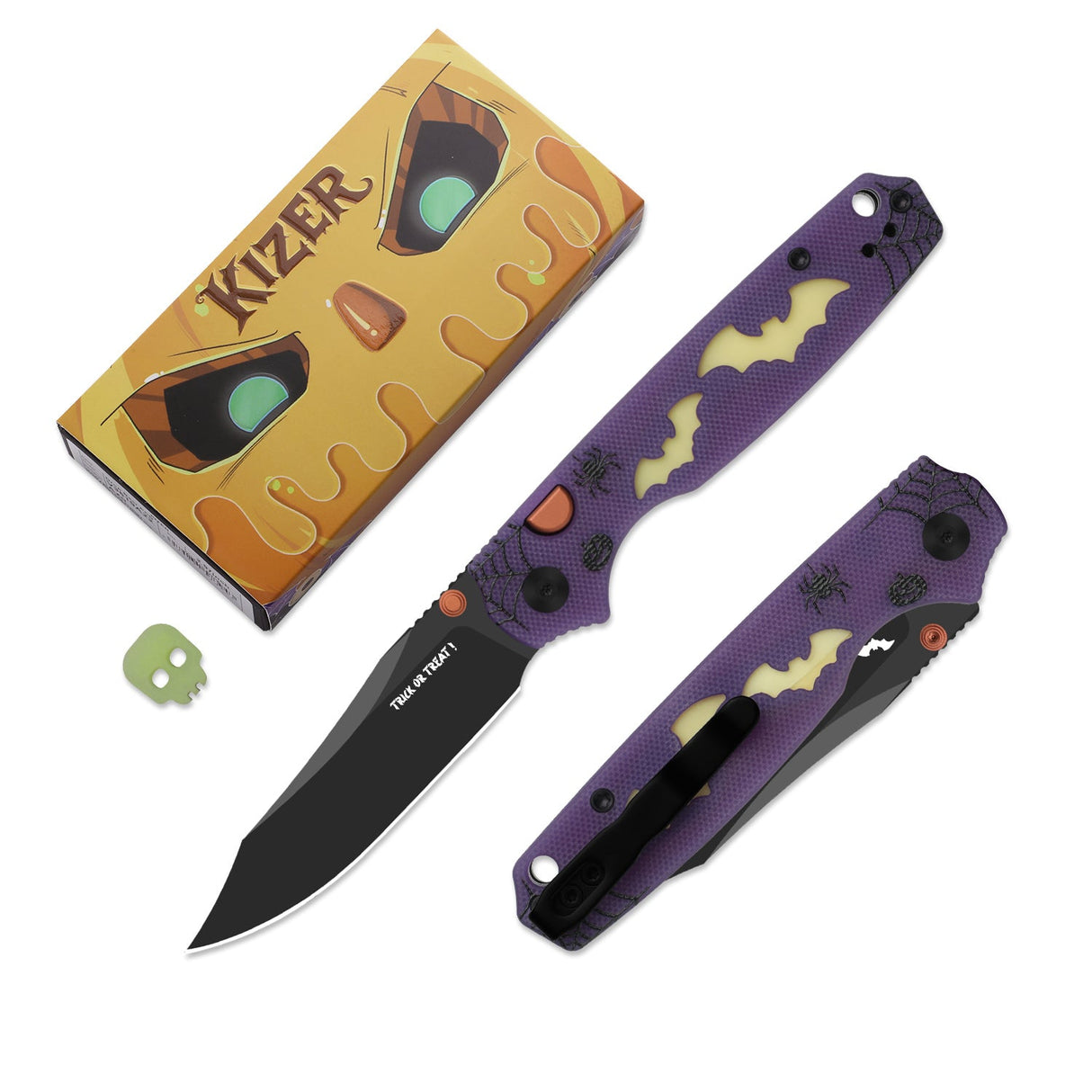 Pokiman BC - Halloween | Purple G10 & Blue & Green GID + Black PVD AEB-L