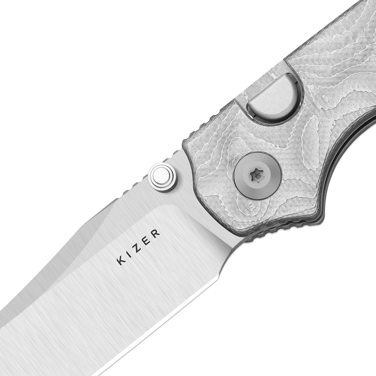 Pokiman BLL | Silver Aluminium Foil G10 + Clip Point AEB-L