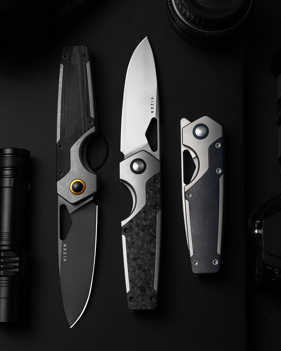 Serpentine | Ti & Carbon Fiber + Satin Elmax