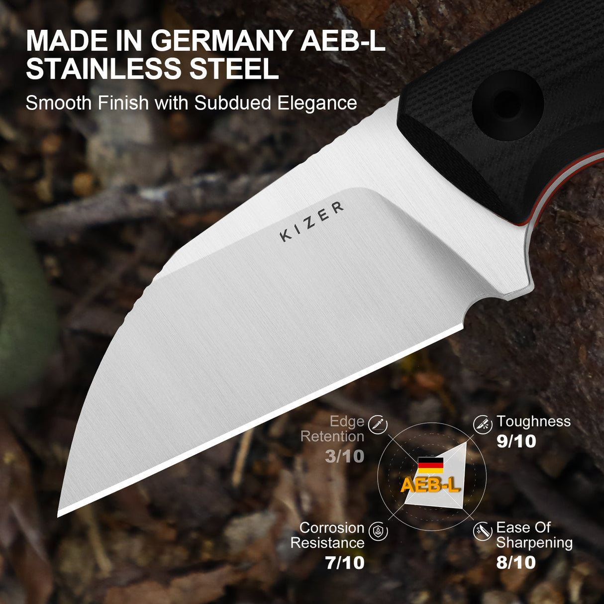 Snick | Black & Red G10 + Satin AEB-L