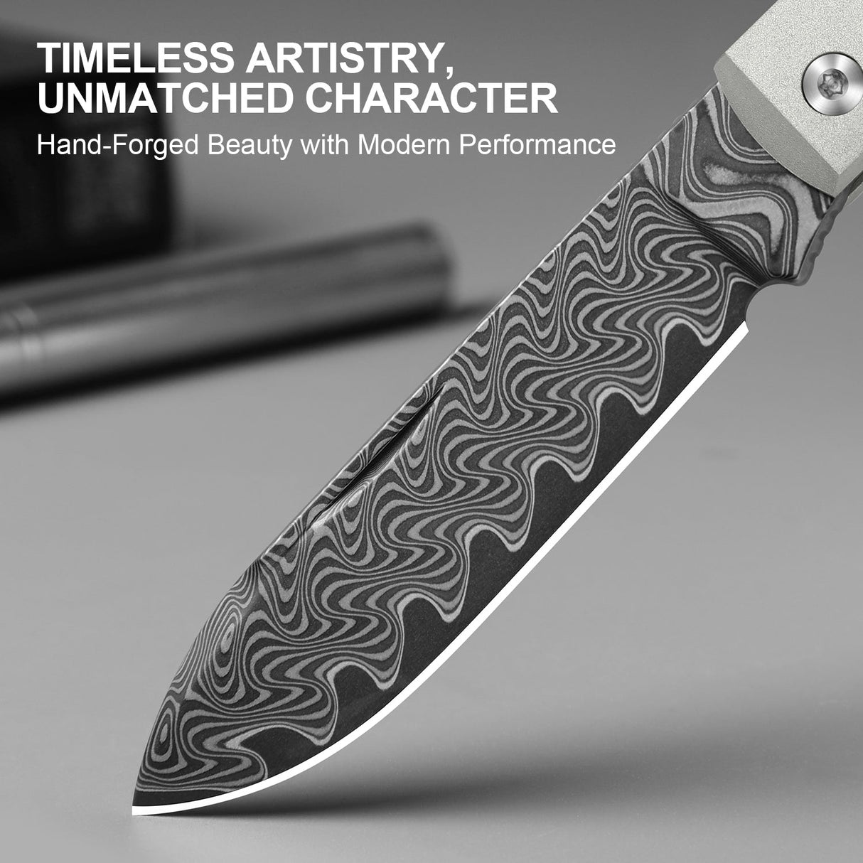 Trestle D | Leopard Wood + Damascus