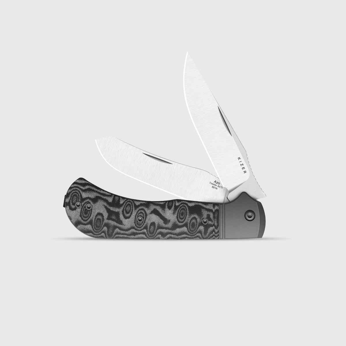 Trestle TP AirTi - Dual Blade | Aluminum & Vortex Micarta + Satin BD1N