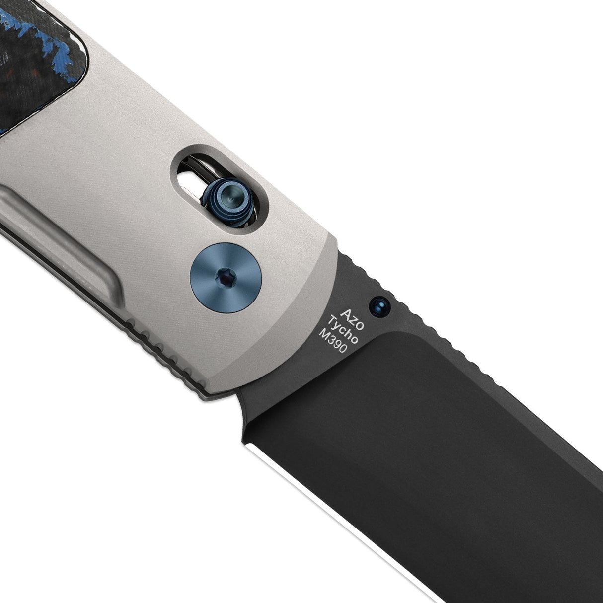 Tycho | Titanium & FatCarbon + Flat Grind M390