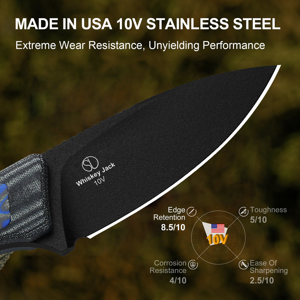 Whiskey Jack | Norplex UltreX™ Micarta + Black 10V