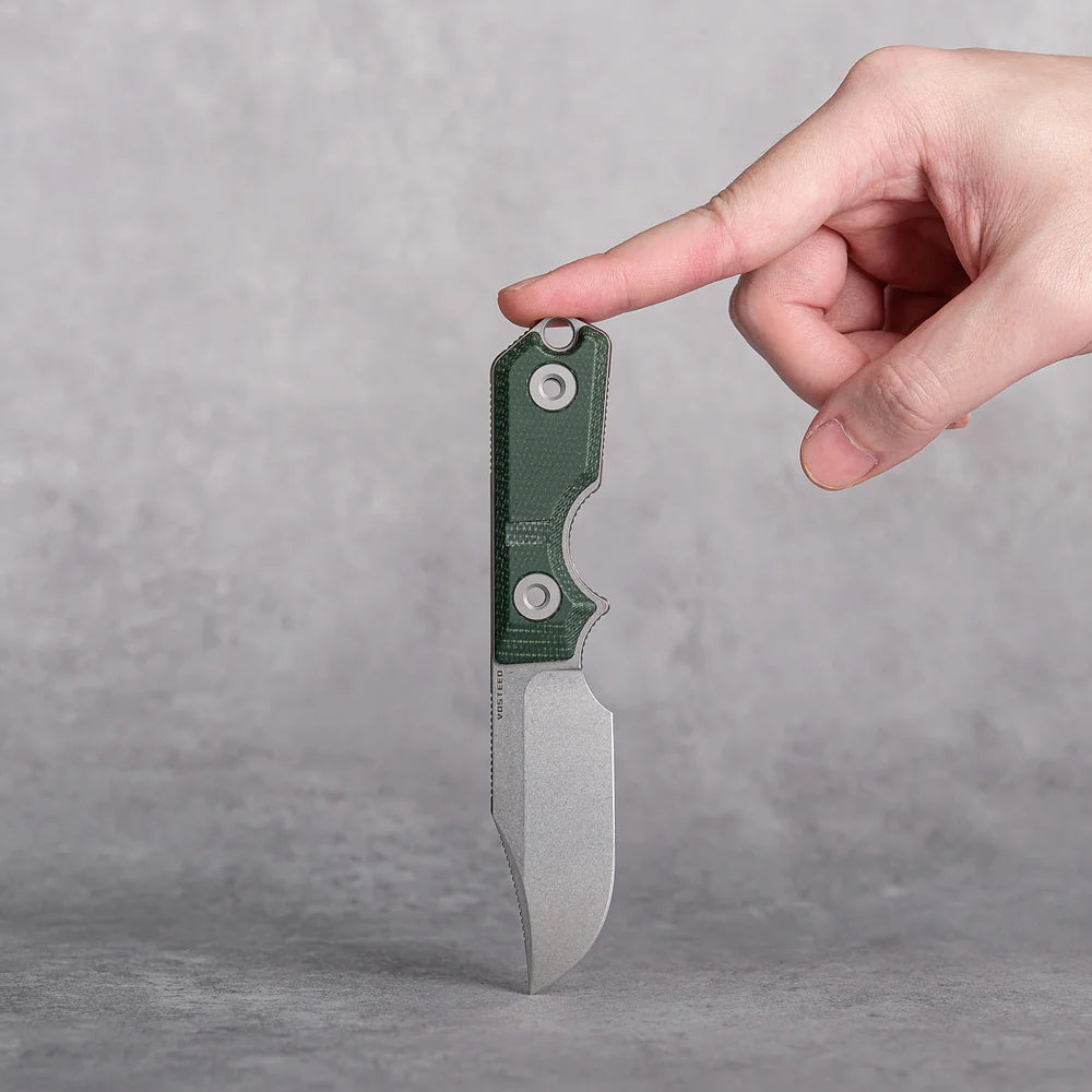 Quokka - Fixed Blade | Green Micarta + 14C289 - D0601