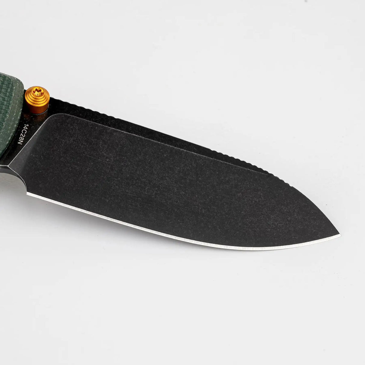 Raccoon 2.0 Top Liner Lock | Green Micarta + 14C28N Drop Point - A2901