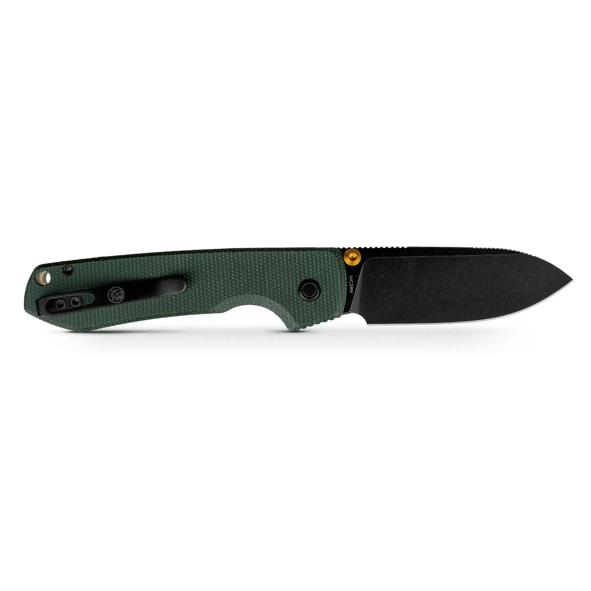 Raccoon 2.0 Top Liner Lock | Green Micarta + 14C28N Drop Point - A2901
