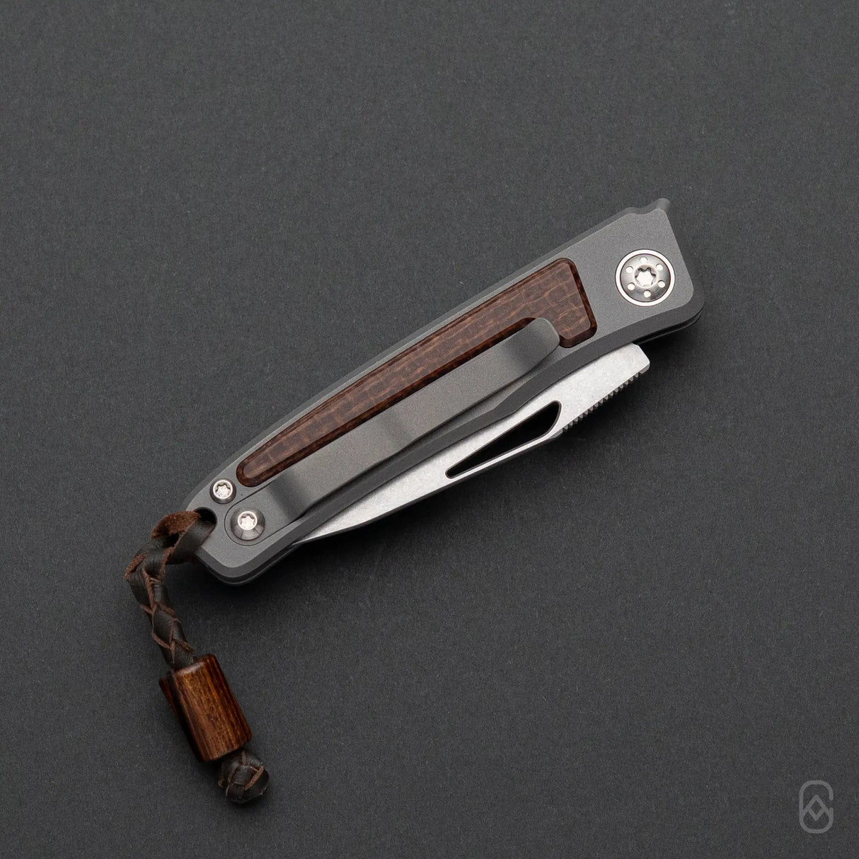 Rinkhals Slipjoint | Brown Burlap Micarta + Stonewashed RWL34
