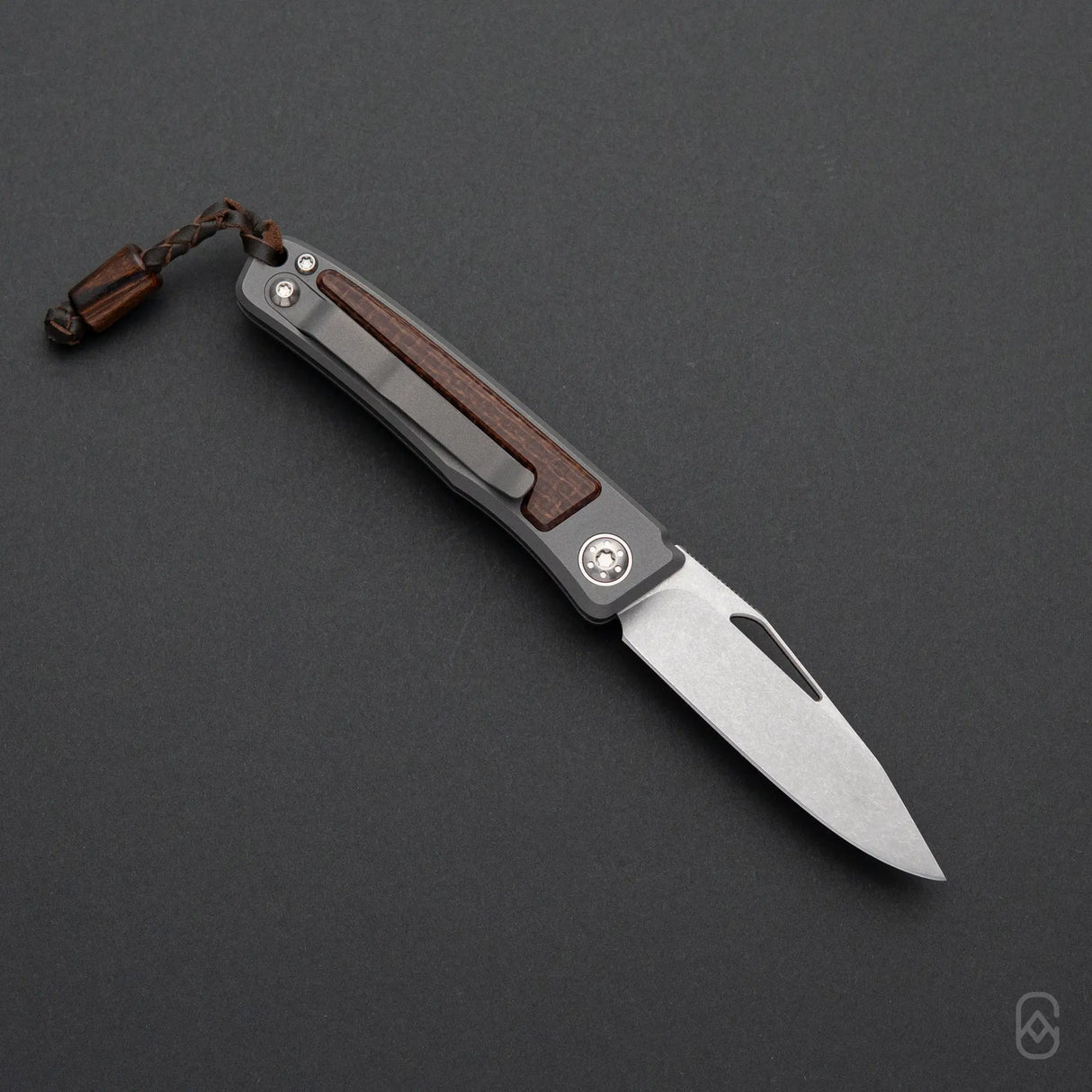 Rinkhals Slipjoint | Brown Burlap Micarta + Stonewashed RWL34