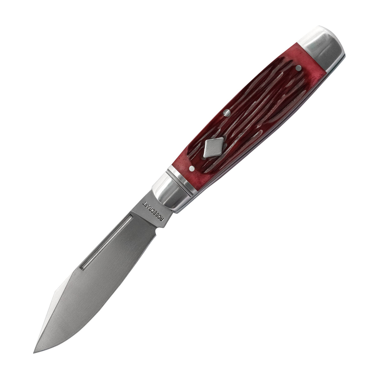 Barren Fork Jack Red Jigged Bone Slipjoint - RCT031-RJB