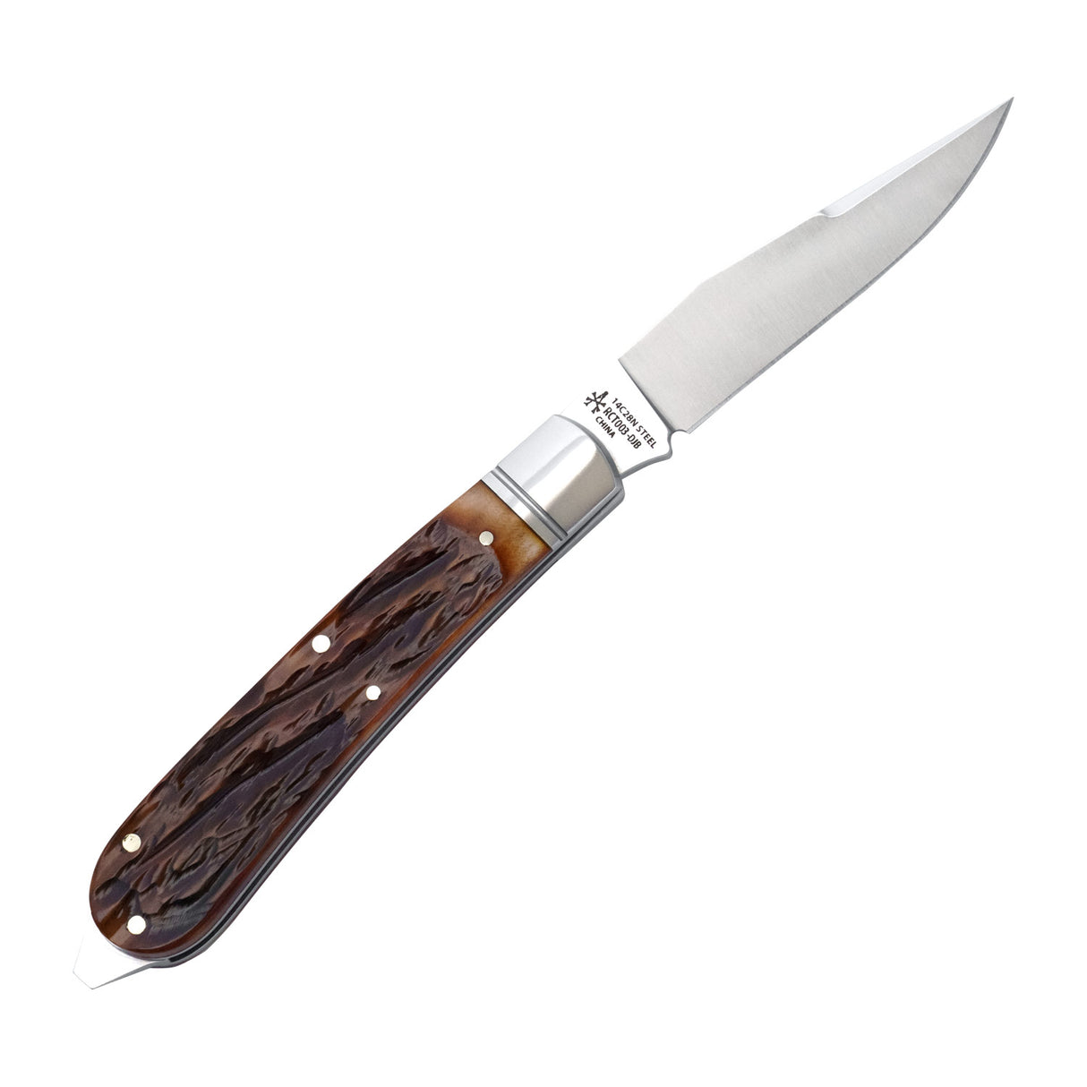 Appalachian Jack Dapper Jigged Bone Slipjoint - RCT003-DJB