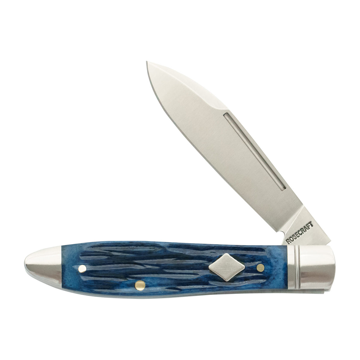 Tanasi Lake Tear Drop | Blue Jigged Bone Slipjoint - RCT017-BJB
