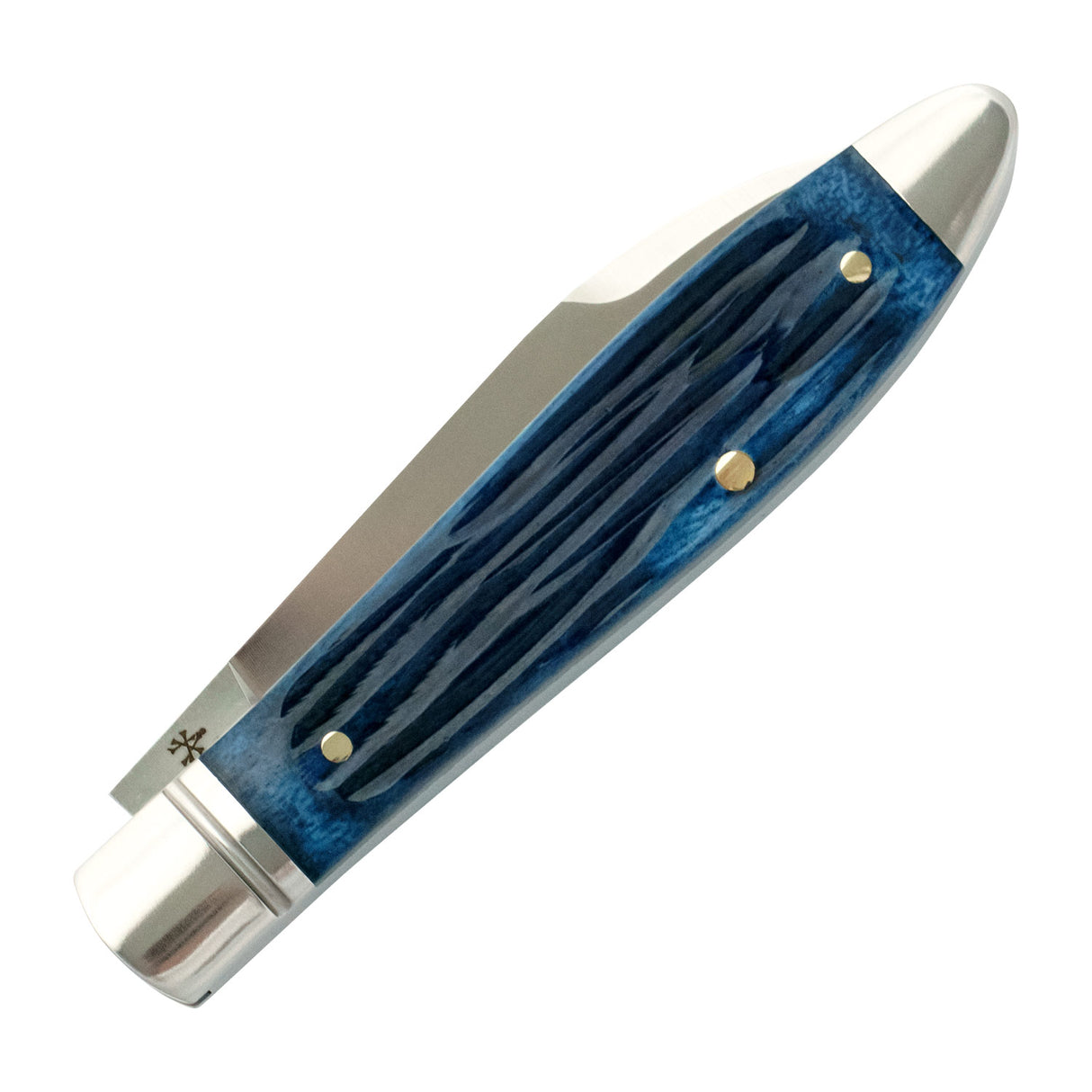 Tanasi Lake Tear Drop | Blue Jigged Bone Slipjoint - RCT017-BJB