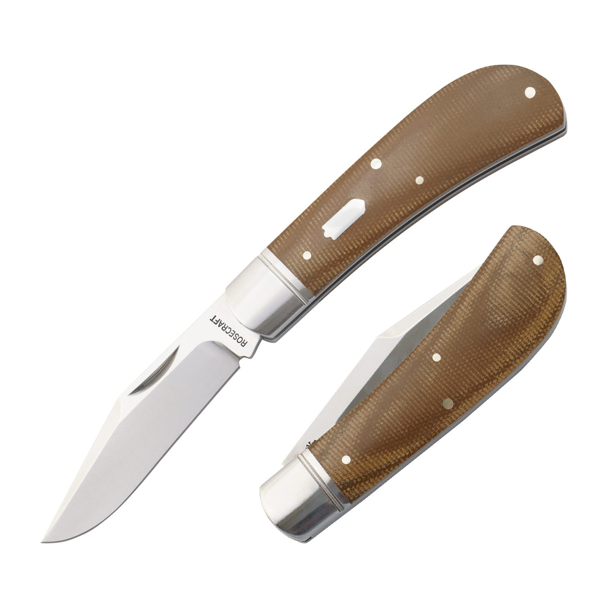 Hatchie River Jack Light Brown Micarta Slipjoint - RCT033-LBM